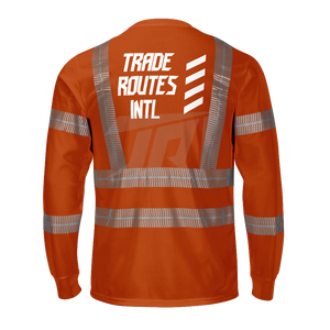 Ensemble de vêtements de travail de sécurité réfléchissants personnalisés Construction industrielle Polyester salopette boutonnée chemise ras du cou imperméable - Product Image 2