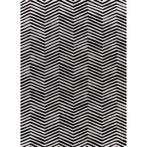 Tapis en laine tufté à la main Adrift Ivory, classique, 9x12, motif chevron, technique jacquard, pour la maison, la chambre, le sol - TRA-15156 - Product Image 1