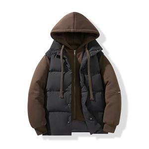 Confortable Snuk chaud veste hommes rouge ample rétro Parkas automne bouffant manteau mâle Vintage coréen homme thermique coupe-vent vêtements - Product Image 5