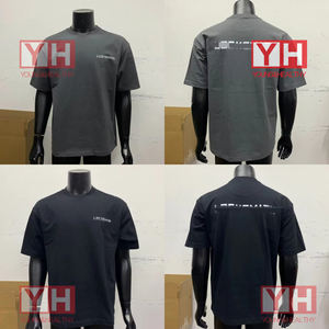 Wholesale High Quality Embossed Printed Cotton 260 Gsm Man Heavyweight Oversize Plain <b>White</b> <b>T</b>-<b>shirt</b> for men DDP Shipping - Product Image 5