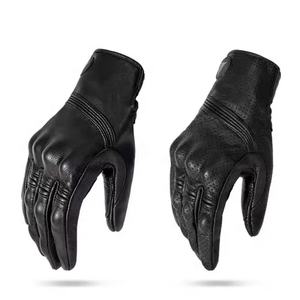Gants de moto en cuir pour hommes, motocross, moto, cuir de qualité supérieure pour adultes, gants de moto - Product Image 6