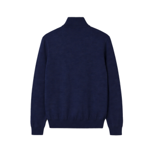 Suéter de Punto con Cierre Completo para Hombre, Cuello Alto, Chaqueta Casual de Invierno, 100% Algodón, Transpirable, con Logotipo Frontal - Product Image 2