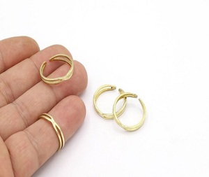 Bague en laiton réglable, design géométrique personnalisé avec placage rhodium, pour les fêtes et accessoire de mode par f s i - Product Image 4