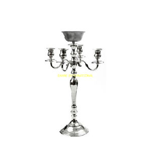 Aluminum <b>Gold</b> 5 Arm Candelabra <b>Candle</b> Holder Classic Tall Metal <b>Candle</b> Stand Wedding Table Centerpiece Decorative <b>Candle</b> Holders - Product Image 3