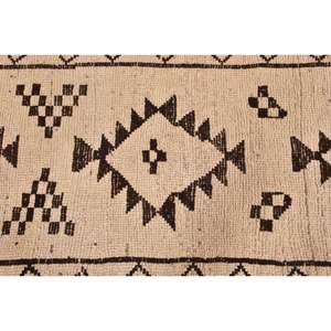 Alfombra Turca Vintage, Alfombra de Pasillo de 2.8x11.3 pies, Alfombra de Lana Marrón con Puntos Blancos - Product Image 5