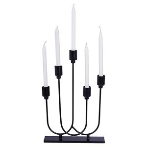 New Design Creative <b>Black</b> Candle <b>Holder</b> Metal Candle Stand Decorative <b>Candlestick</b> for Home Wedding Decoration - Product Image 2