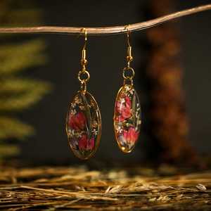 MN EXPORTS Fashion Resin & Natural Pearl <b>Drop</b> Earrings Colorful Handmade Islamic Design Women's Party Wear Jewelry - Product Image 3