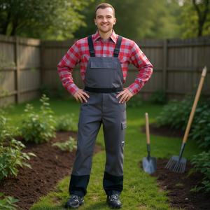 Bavette de soudeur taille 50 gris/noir, gants et équipement de protection pour le jardinage - Product Image 3