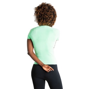 Nueva Llegada, Camisetas Deportivas Personalizadas de Manga Corta, Cuello Redondo, Corte Ajustado, 100% Poliéster, para Mujer, de Alta Calidad - Product Image 3