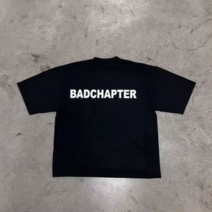 เสื้อยืดแขนสั้นหนาพิมพ์ลายสำหรับผู้ชายเสื้อยืดพิมพ์ลายบ็อกซี่ฟิตฝรั่งเศสเทอร์รี่ - Product Image 2