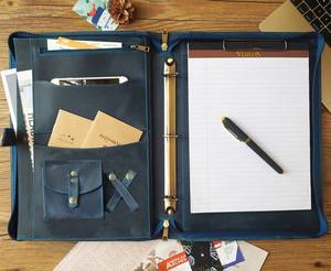 <span class=keywords><strong>2025</strong></span> thiết kế mới A4 Kích thước thư mục tập tin da bìa A4 danh mục đầu tư với Magnetic Binder Clip tập tin có thể làm cho logo LPF-0035 - Product Image 1