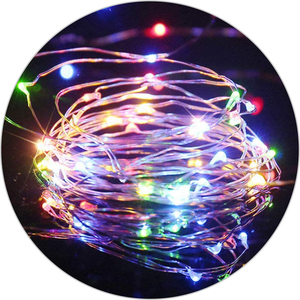 Ghirlanda LED RGB Symphony da 5m con 8 Funzioni, Alimentazione a Batteria, IP44 (Electro DH 79.720/RGB) - Product Image 1