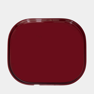 Bandeja de servicio de laca ovalada de Borgoña, bandeja de comida y bebida decorativa de alto brillo directa de fábrica, fabricante de Vietnam - Product Image 2