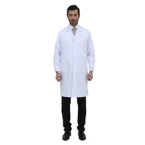 Blouse de laboratoire professionnelle longue et blanche en poly coton unisexe blouse médicale de bonne vente en gros pour les médecins uniformes hospitaliers - Product Image 2