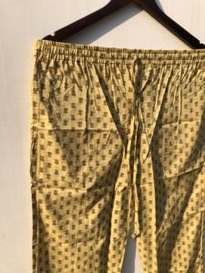 Pyjama indien en coton jaune à motifs floraux, ensemble de nuit, tenue de soirée, pyjama fait main, ensemble imprimé, cadeau pour elle - Product Image 5