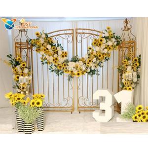 Decoración de boda de moda Marco de puerta de metal para escenario de aniversario Decoración de marco de puerta de escenario de boda elegante - Product Image 1