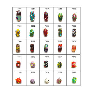 Diseño único Artículo hecho a mano Decoración punteada Cuentas de vidrio para la fabricación de joyas Cuentas de vidrio punteadas exclusivas para la fabricación de pulseras - Product Image 1