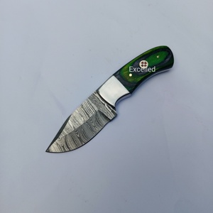 Couteau de chasse en acier Damas personnalisé de haute qualité avec gaine en cuir de qualité supérieure nouveau couteau à lame fixe - Product Image 3