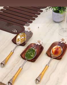 Juego de cucharas de acero inoxidable de lujo, vajilla de diseño moderno para el hogar, hoteles y restaurantes, disponible con calidad y precio de exportación. - Product Image 5