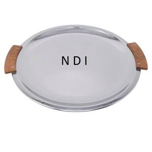 Bandeja Decorativa Hecha a Mano con Acabado Niquelado para Servir Desayuno y Comida, para Uso en el Hogar, Hoteles y Catering - Product Image 1