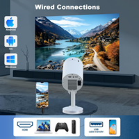 2025 Mini proyector de cine en casa LED portátil Nuevo diseño 1080P Tamaño pequeño con soporte de alta resolución
