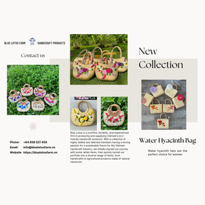 กระเป๋าไฮยาซินธ์น้ํา กระเป๋าสตรี สินค้าขายดี แฟชั่นใหม่ ผลิตในเวียดนาม สินค้าราคาดีที่สุดจากฟาร์มบัวสีฟ้า - Product Image 6