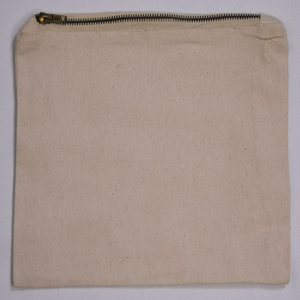 Bolsa con cremallera de lona de algodón 100% Natural reciclado con logotipo personalizado impreso, embalaje de regalo de maquillaje con cremallera dorada para productos cosméticos - Product Image 6