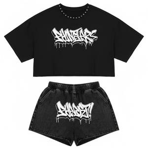 Ensemble de vêtements de sport pour homme, t-shirt athlétique ventilé et short d'entraînement avec poches, vêtements d'exercice de haute intensité, Midnight - Product Image 1