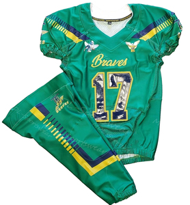 Maillots de football américain personnalisés sublimation uniformes de football universitaire à manches courtes pour adultes - Product Image 1