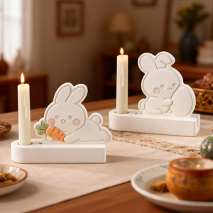 Moule en silicone décoratif pour la maison, en forme de lapin de Pâques, pour la fabrication de prises électriques - Product Image 3