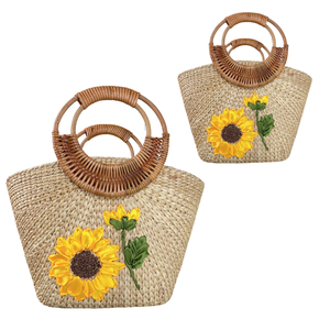 BOLSO DE MANO DE JACINTO DE AGUA Hecho a mano Una adición elegante a su estilo de vida ecológico - Product Image 1