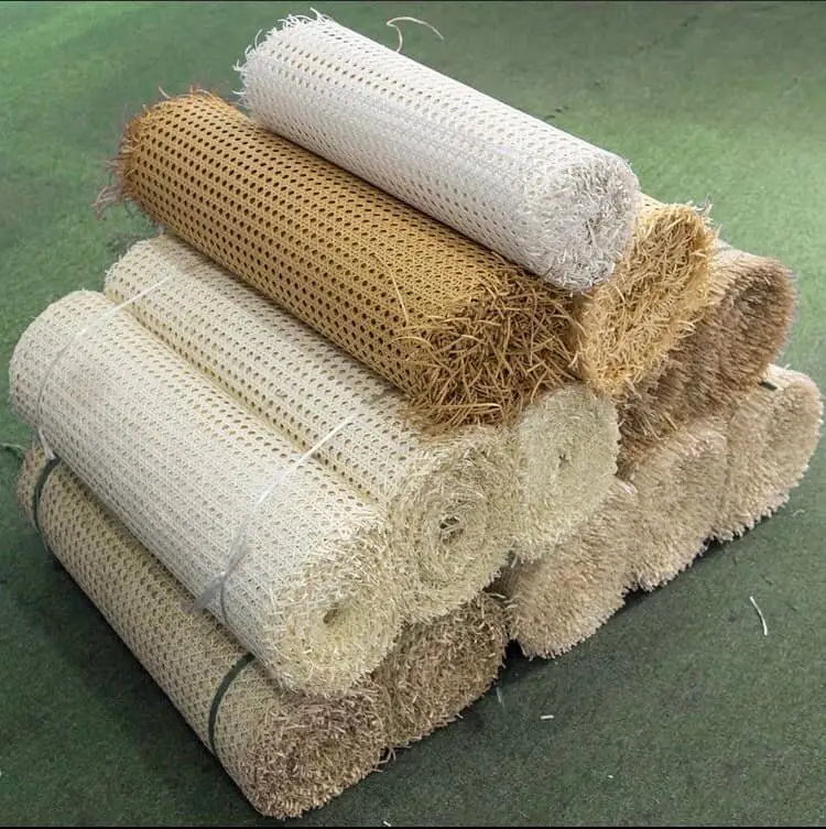 Wholesale Natural mesh roll woven rattan cane webbing real cane rattan webbing roll for Furniture and Handicrafts