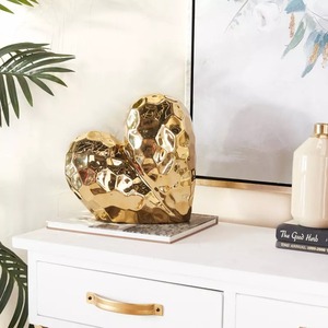 โต๊ะหัวใจแบบทุบโลหะชุบโลหะด้วยไฟฟ้าสัญลักษณ์ความรักเฟอร์นิเจอร์ตกแต่งบ้านบ้านตกแต่งด้วยค้อนคุณภาพดีที่สุด - Product Image 2