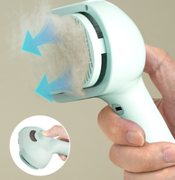 Brosse à vapeur autonettoyante pour le toilettage des poils d'animaux.