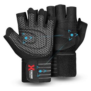 Guantes de Gimnasio Personalizados con Logotipo de Alta Calidad, Medios Dedos, con Cordones, para Entrenamiento, Fitness, Levantamiento de Pesas, para Hombres y Mujeres - Product Image 4