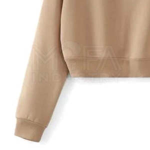 Nouveauté : sweat à capuche court pour femme, style streetwear d'hiver |   Sweat-shirts tendance 100% coton respirants et personnalisables - Product Image 6