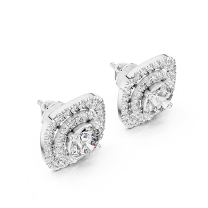 Pendientes de Oro con Moissanita de Corte Asscher, Hechos a Mano, Creados en Laboratorio, Plata de Ley 925, Certificados por Terceros, Peso Personalizable - Product Image 4