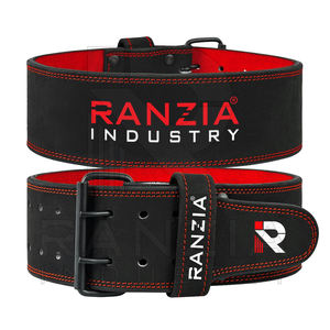 Venta al por mayor hecho a medida gimnasio Fitness levantamiento de pesas cinturón culturismo doble punta entrenamiento cuero dividido levantamiento de pesas cinturones de fuerza - Product Image 1