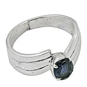 Anillo de Plata Moderno para Mujer con Incrustaciones de Zafiro Azul, Estilo Clásico Religioso, Material Principal de Latón, Joyería de Circonio Personalizable - Product Image 1
