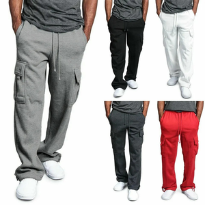 Vente en gros de pantalons décontractés en coton avec logo personnalisé pour hommes tissu en toile de haute qualité taille moyenne droite nouveau style bon marché - Product Image 2