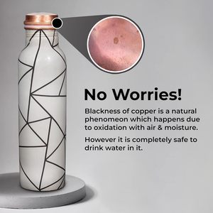 Bouteille de bien-être en cuivre pour un usage quotidien, bouteilles en cuivre anti-fuite Meenakari, 950 ml, cuivre pur - Product Image 3