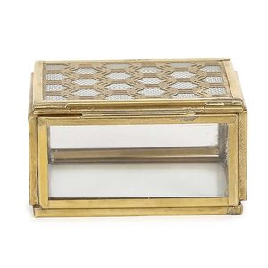 Organizador de Joyas de Vidrio Premium con Marco de Latón Dorado para una Decoración Elegante del Hogar - Product Image 3