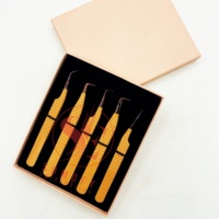 Pince à épiler de précision en acier inoxydable couleur crème avec embouts or rose, antistatique et durable, outil complet pour cils, marque privée