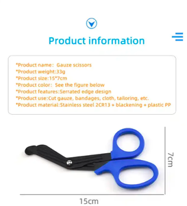 Tijeras de vendaje de 15cm, tijeras médicas, gasa para traumatismos, tijeras de enfermera de primeros auxilios de emergencia - Product Image 3