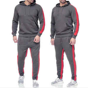 Survêtement 2 pièces Logo personnalisé Tenues d'entraînement de gym pour hommes Jogger Ensemble à capuche Ensembles de jogging pour hommes - Product Image 2