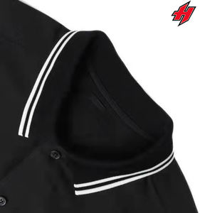 Polo unisex en blanco con logotipo de marca personal y bordado personalizado, Polo de golf con mezcla de licra, polos frescos de secado rápido para hombre - Product Image 2