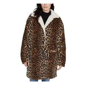 Cappotto in Finta Pelliccia di Visone Sierra da Donna Sanctuary, Taglia XS, Parka Marrone con Decorazioni Vintage, Bottoni, Opzioni Slim, Lungo o Corto, Imbottitura in Cotone - Product Image 1