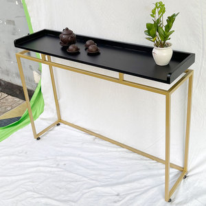 Modern/Elegant Wooden <b>Console</b> <b>Table</b> with Iron Frame for Living Room/Hotel/Bedroom-CST037 - Product Image 5
