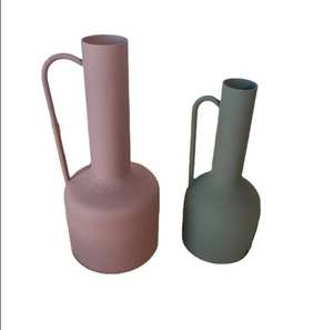 Elegant <b>tall</b> <b>decorative</b> metal flower <b>vase</b> with antique gold finished for stylish luxury living room interior <b>decor</b> use - Product Image 2