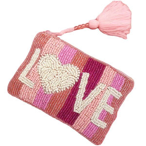Hermoso monedero de amor con bordado de cuentas hecho a mano con estilo de moda personalizado de primera calidad y acabado bonito para niña - Product Image 1